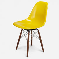 Walnut - Chrome Wire Sunflower Yellow