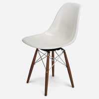 Walnut - Chrome Wire White