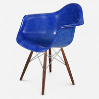 Walnut - Chrome Wire Royal Blue