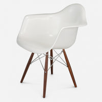 Walnut - Chrome Wire White