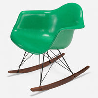 Walnut Rocker - Black Wire Grass Green