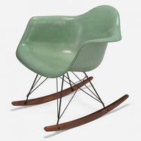 Walnut Rocker - Black Wire Jadeite