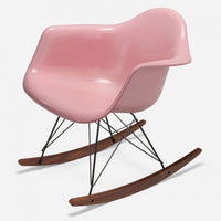 Walnut Rocker - Black Wire Pink