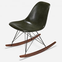 Walnut Rocker - Black Wire Army Green