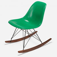 Walnut Rocker - Black Wire Grass Green