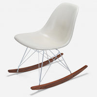 Walnut Rocker - Zinc Wire White