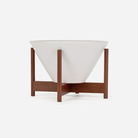 Ceramic White Wood Stand