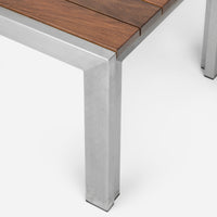 Case Study® Stainless Steel End Bench in Wood